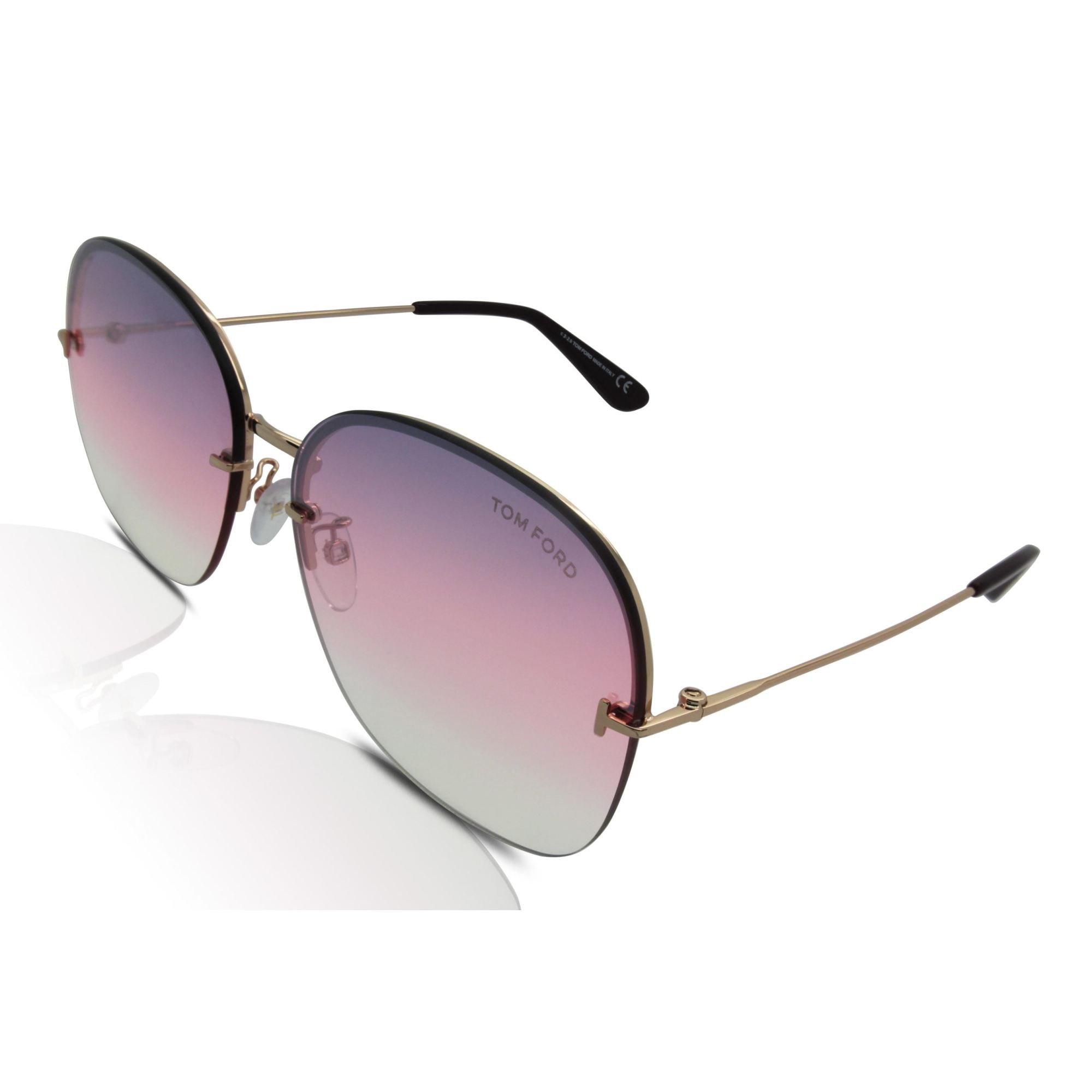 Tom Ford FT0794-H Lilliana Women's Sunglasses 28Z Shiny Rose Gold/Pink-Gold  Gradient - Genuine Style